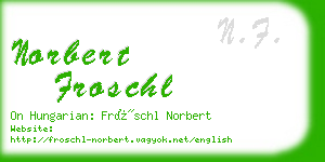 norbert froschl business card